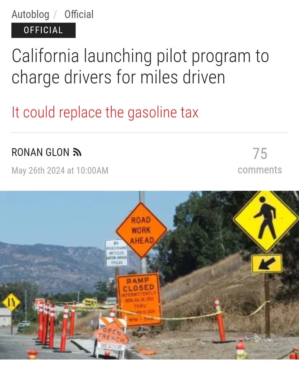 California berencana mengenakan pajak ke pengguna EV karena kekurangan pemasukan pajak bahan bakar. Apakabar Wakanoha, yang rakyatnya beli bahan bakar cash tapi pengelolanya merugi? Percaya program alih ke EV murni alasan emisi? 

autoblog.com/2024/05/26/cal…