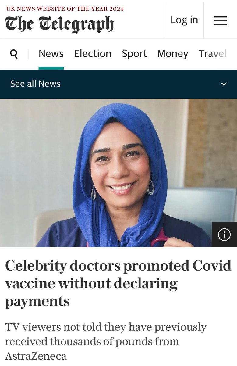 👀🚨The pharmaceutical watchdog has been urged to investigate after a string of celebrity doctors took part in discussions about the Covid vaccine but failed to declare they had been paid by AstraZeneca.

Dr Ranj Singh, who regularly appears on the British Bullshit Corporation