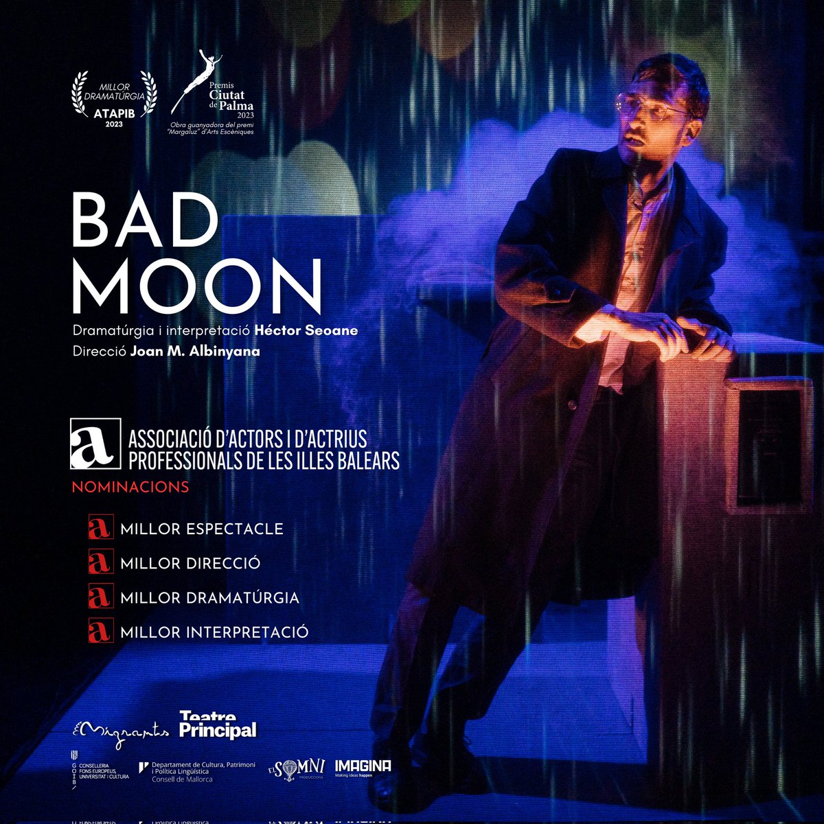 Quina iluuuu!!!
Quatre nominacions per Bad Moon als premis AAAPIB 2024 🤩🥹
.
🫶 Millor espectacle 
🫶 Millor direcció 
🫶 Millor dramatúrgia 
🫶 Millor interpretació 
.
Moltíssimes gràcies!!!
😍😍😍
#BadmoonCiaMigrants
#BadMoon
#PremisAAAPIB