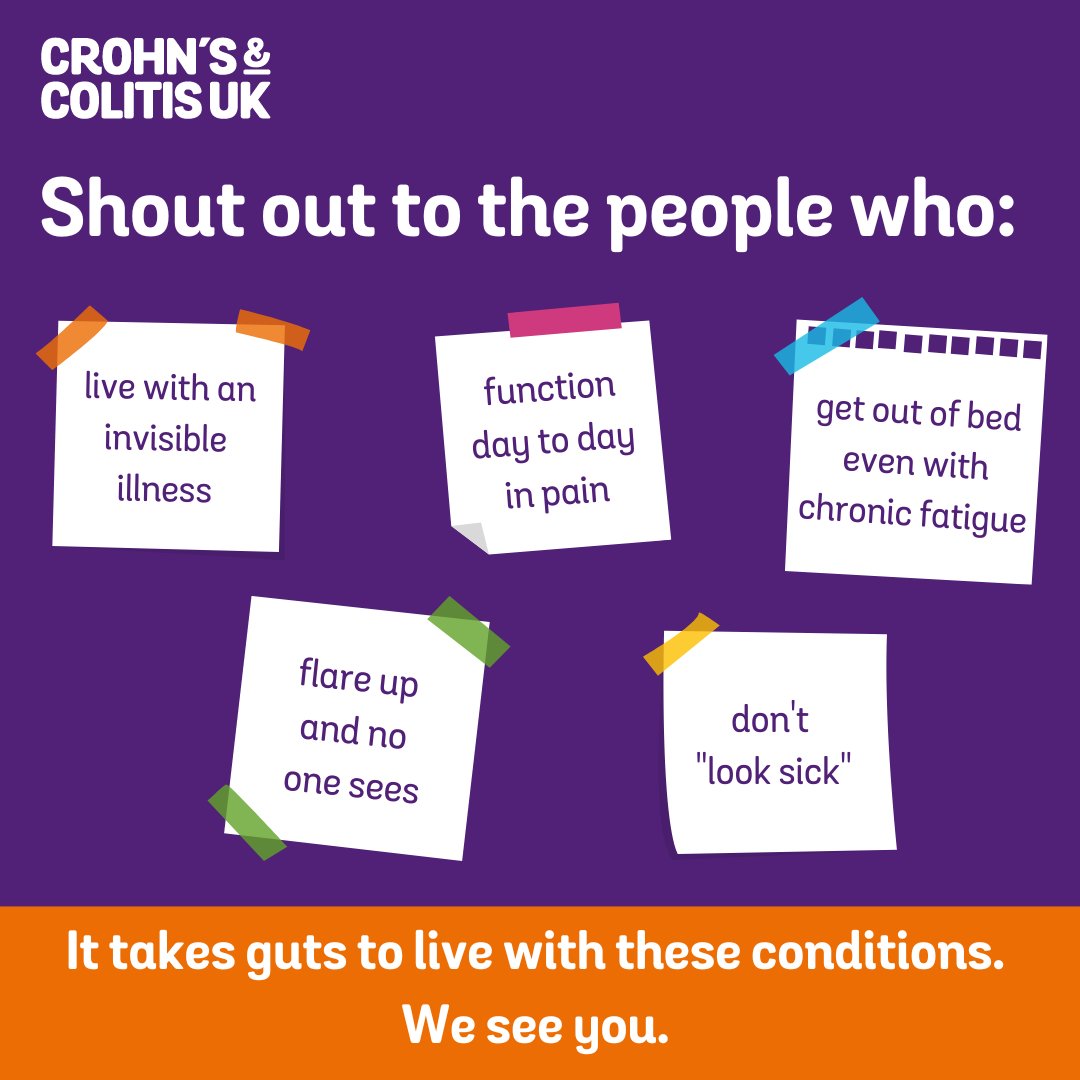 CrohnsColitisUK's tweet photo. Tag someone who you see 💜

#Crohns #Colitis #InflammatoryBowelDisease #IBD https://t.co/1VxIEF8NBY