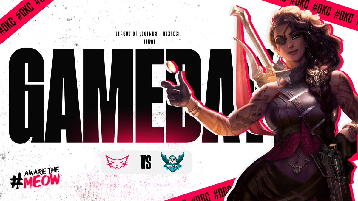 #Gameday | #LeagueOfLegends

Y seguimos con más, mucho ánimo a nuestros chicos hoy con la final!

🏆 Hextech Series
🆚 Osprey Glacial
🕐 20:00

#AwareTheMeow 😼