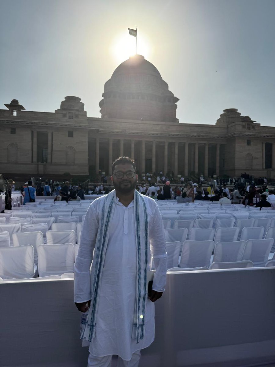 jaypanicker's tweet photo. All set at the Rastrapati Bhavan for Narendra Modi 3.0 https://t.co/vw9sWRfohS