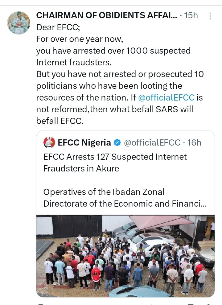 Donjerry_'s tweet photo. @PIDOMNIGERIA @officialEFCC #EndEFCCnow https://t.co/EcHs609sPm