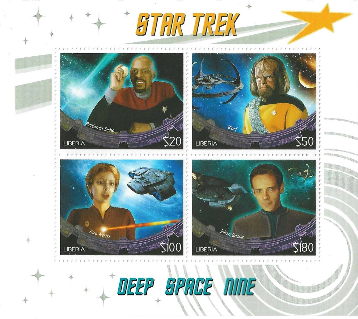 Hello DS9 fans. What do you think about these unofficial stamps from Liberia?

#startrek #startrekstamps #stamps #StarTrekDS9