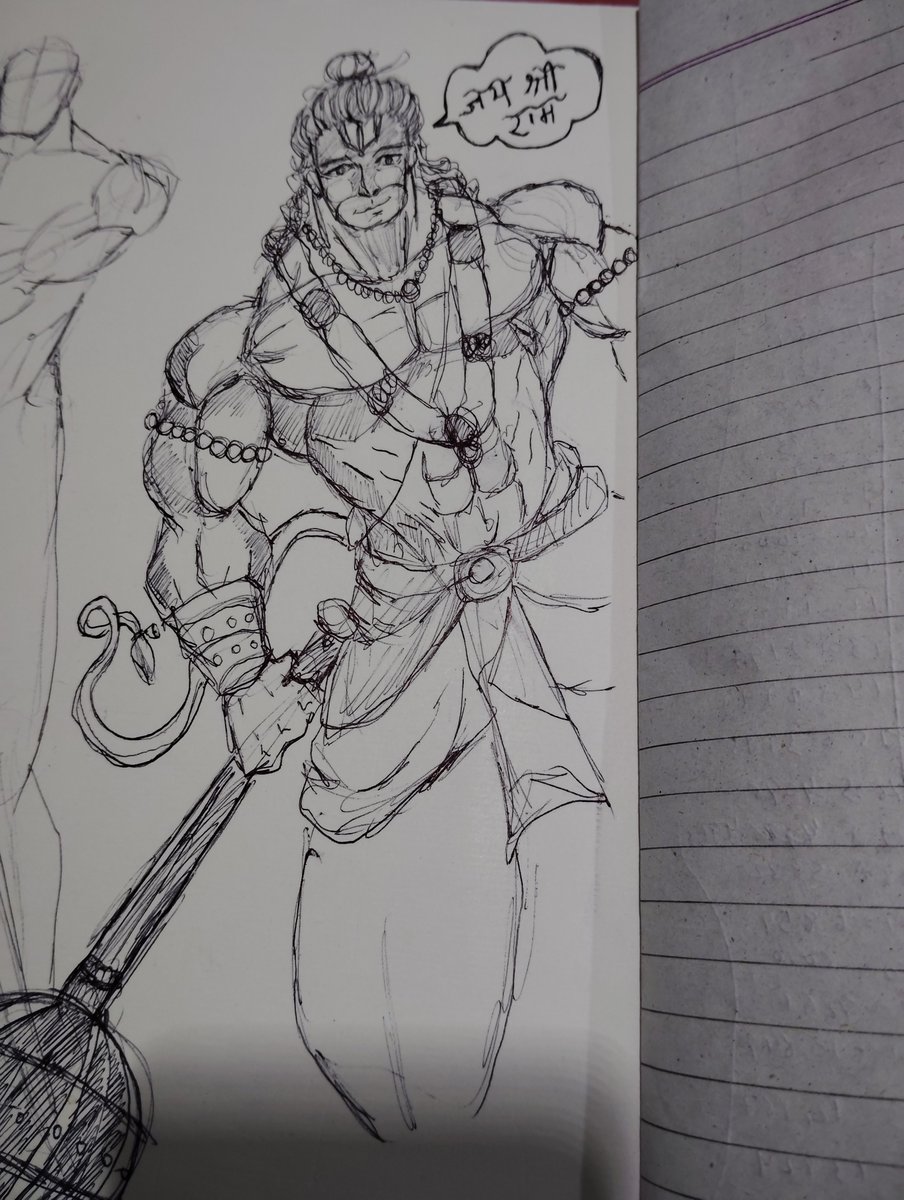 TitanTribe68323's tweet photo. Jai shree ram🙏 🚩#jaishreeram #hanuman #artpiece #mcu #anime  #Sketch #drawingart #illustration https://t.co/v02yz44cF3