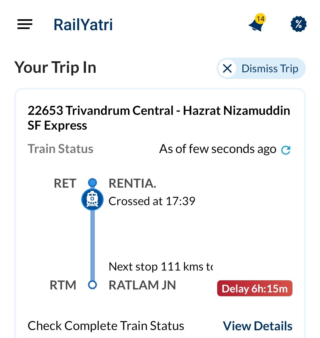 st_sharma's tweet photo. @RailMinIndia 
Jab se election begine hua, tab se trains 12-12 hrs delay chal rhi.... Average delay 6-8 hrs har trains k hai... Aisa kyu? https://t.co/YyfjJKyEnB