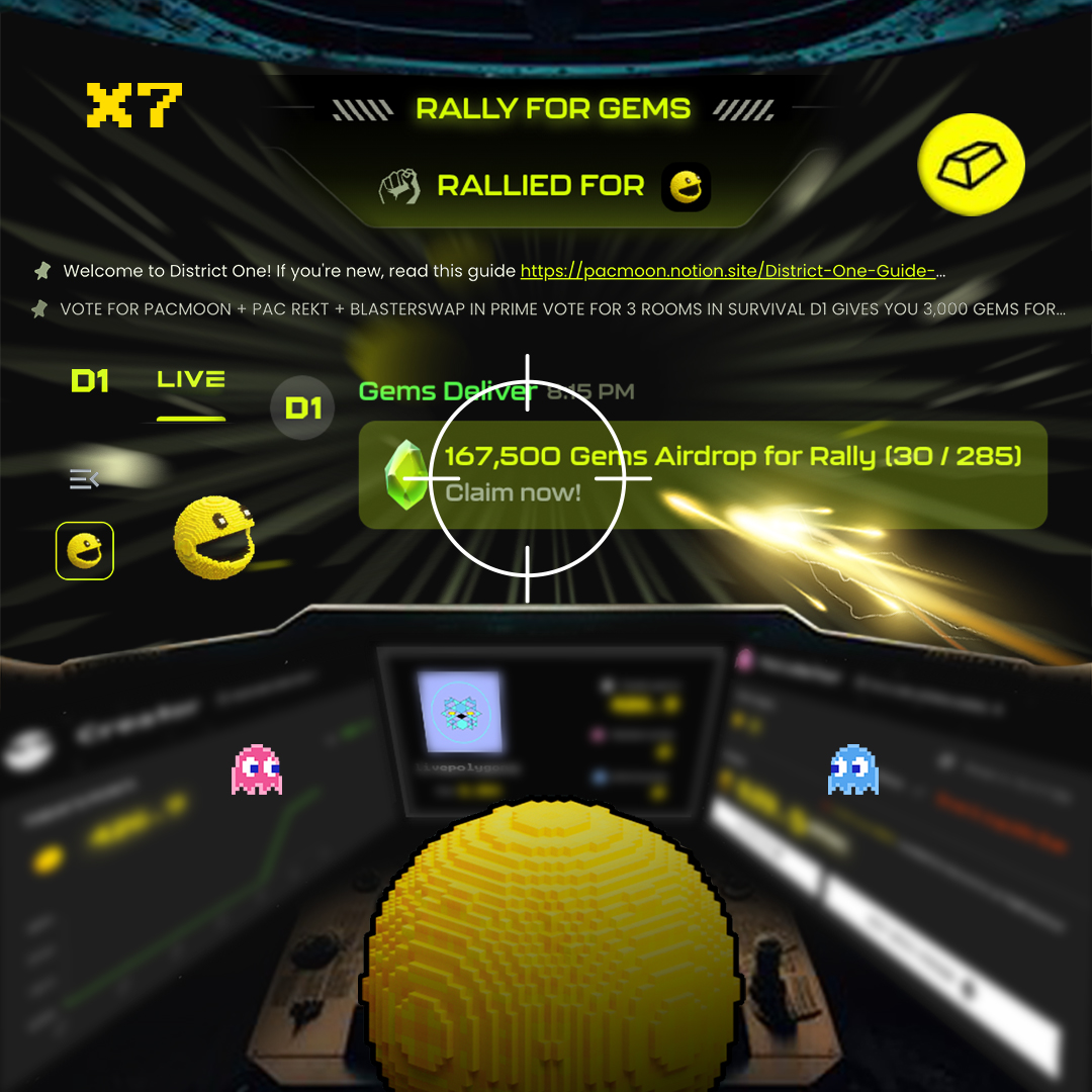 LivePolygons's tweet image. #PACFAM ~! ✊ RALLIED FOR #PACMOON EVERYDAY~!!! Claim your Gems Airdrop~!!! $PAC
districtone.io/space/1126?inv…