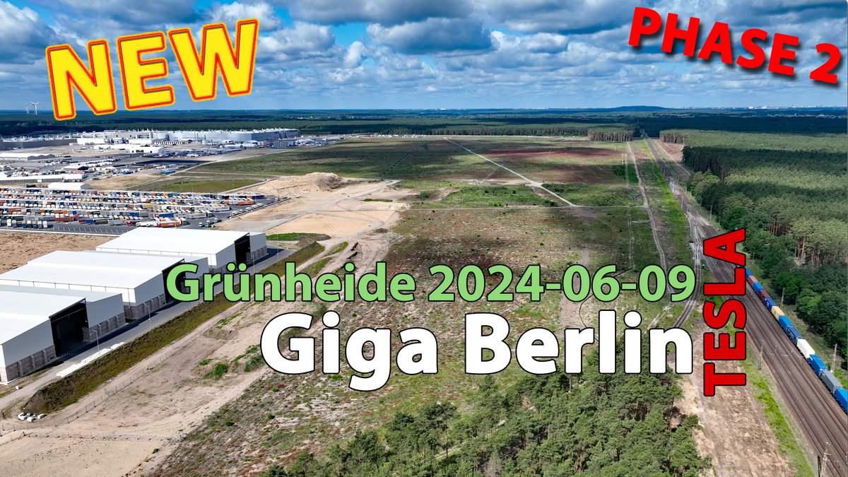 😎👉Tesla Giga Berlin Update #203 - PHASE 2
🚨 NEW drone video online! 2024-06-09
youtube.com/watch?v=EwihZ9…

<a href="/elonmusk/">Elon Musk</a> #tesla #GigaBerlin #gigafactory #gf4