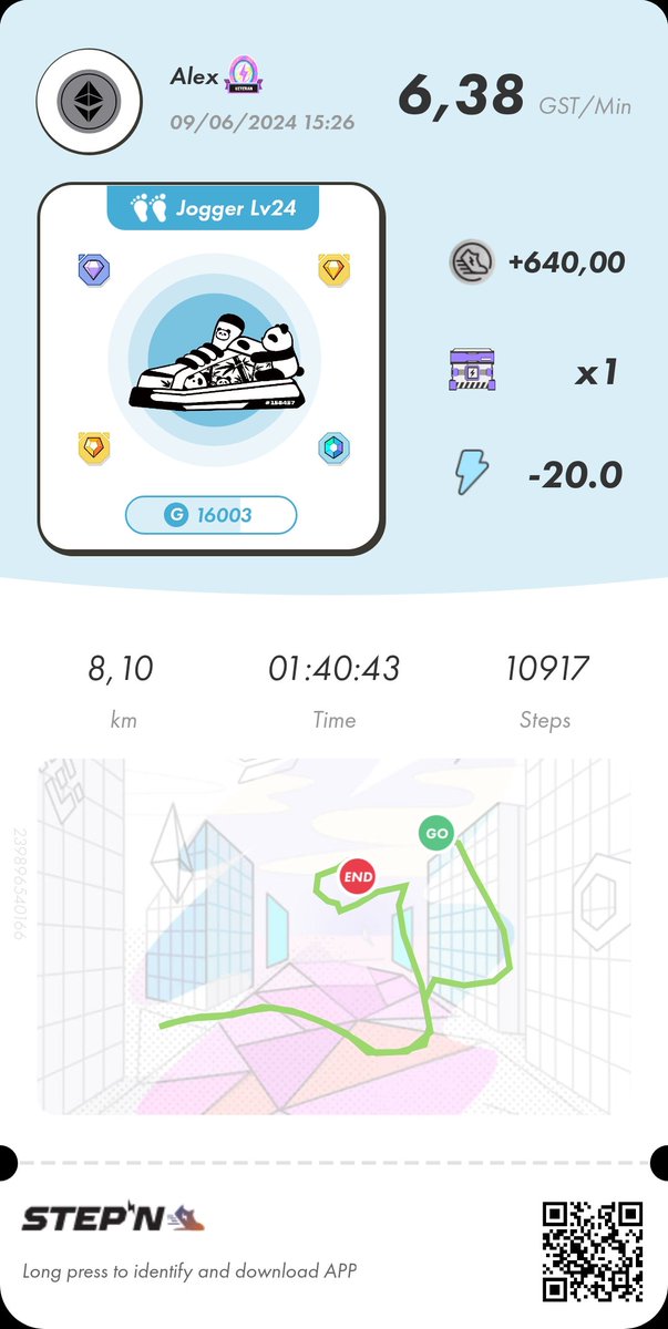 alexander_kroll's tweet image. Daily run with #STEPN on ETH. Please use attached #activationcode.