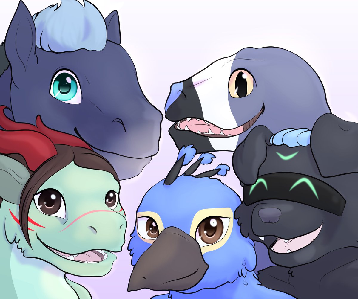 TheDragonJade's tweet photo. Friends!

#furry #furryart

@SincXPup , SmoothScales (don't know their @), @SecretPeacock , me (Jia), and BluestoneArcher! https://t.co/ogYlBA2kzX