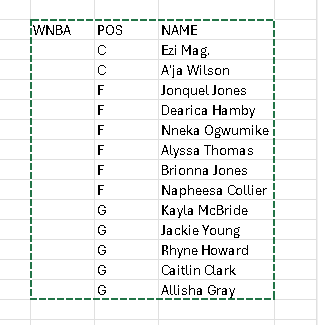 TheMyRickCorp's tweet photo. My independent statistic analysis if you took 2 Centers, 6 Forwards, 5 Guards... 13 PERSON roster = @WNBA https://t.co/BvnbuRynqL
