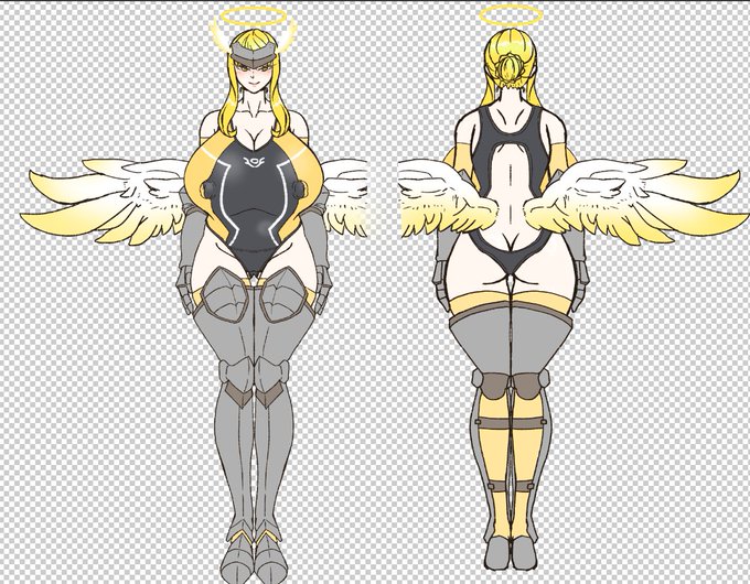 黄:女騎士+競泳水着  天使 