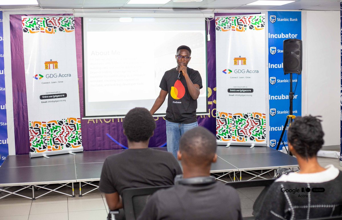 AgbenyoOfficial's tweet photo. Had a wonderful time speaking at #GoogleIO Extended Accra on #Gemin in #Firebase
#IOExtended #IOExtendedAccra #GDGAccra https://t.co/lYRLRX8N0x
