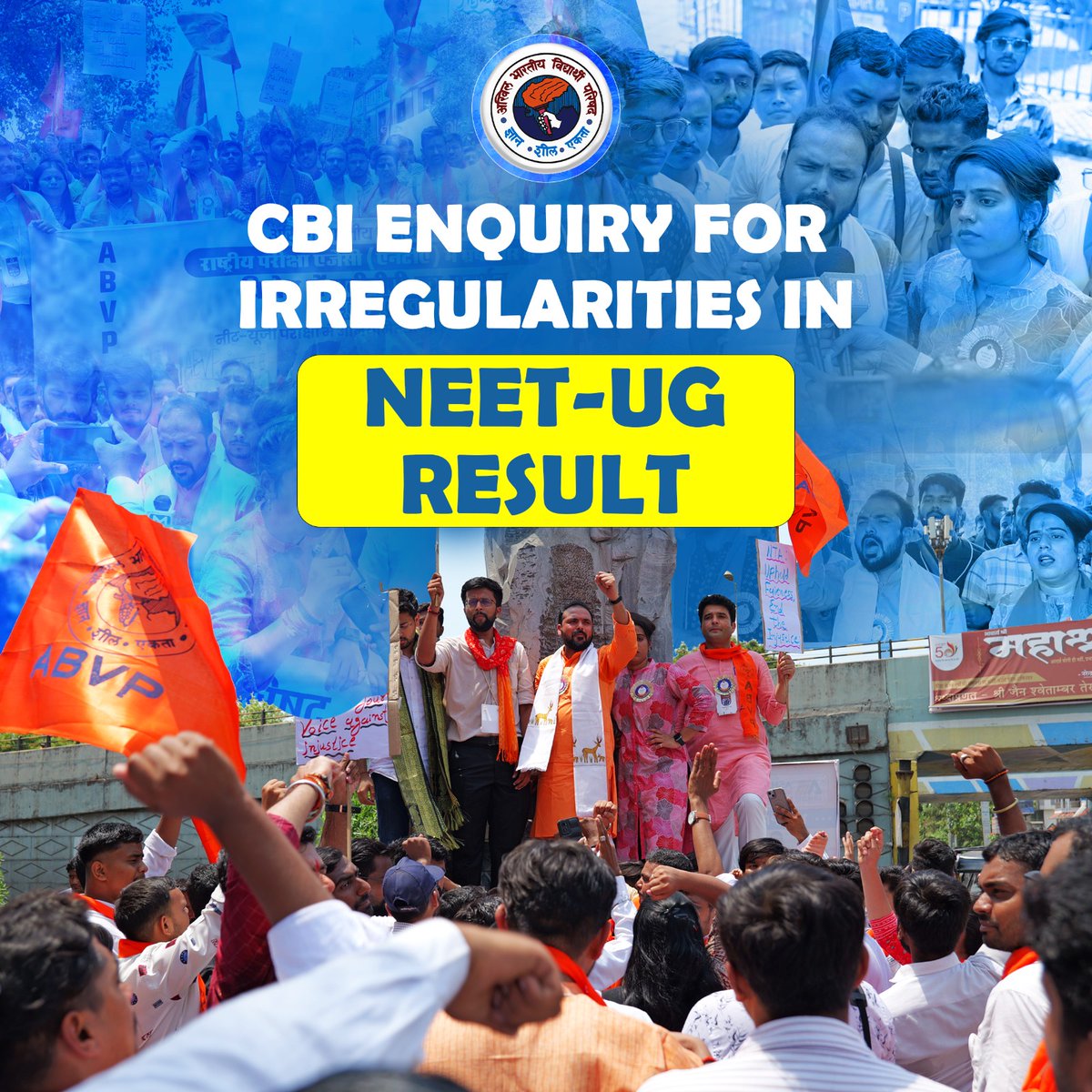 ABVPVoice's tweet photo. Is NTA even reliable? We demand CBI enquiry!
#NEETUG https://t.co/BMdUmlUX64