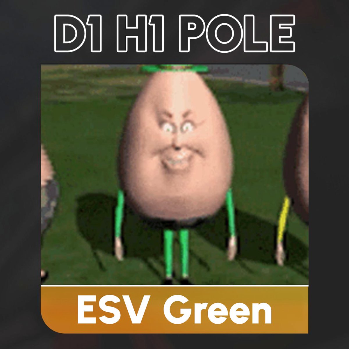 RacingHaven's tweet photo. Pole position for @ESV_Green! He will lead the field tonight for Round 5 of #RHECS2, starting at 6 PM UTC for Division 1.

Tune in from 4:30 PM UTC already to our Twitch for the D2 race – that's right, a double feature on the #RacingHaven channel with over 3 hours of action! https://t.co/eGOfwpssZm