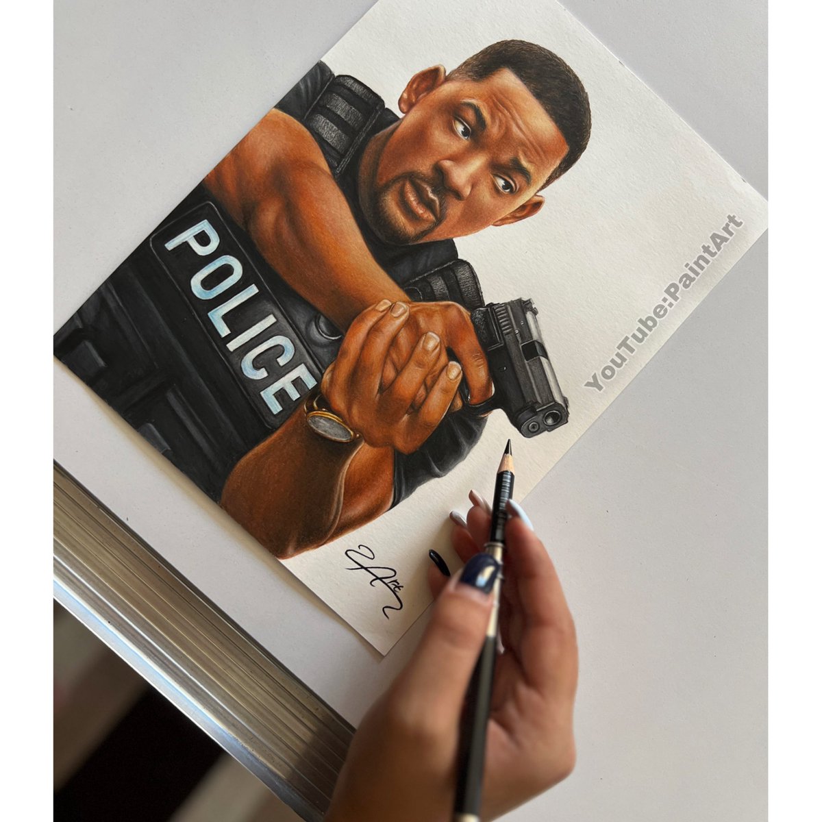 I painted #WillSmith professionally and realistically😍

Watch and enjoy the process of this painting from 0 to 100 in this video🎥➡️: youtu.be/P5sVpI6LWxY?si…

#BadBoys4 #BadBoys #Drawing #YouTube #Art #BadBoystrailer #BadBoysrideordie