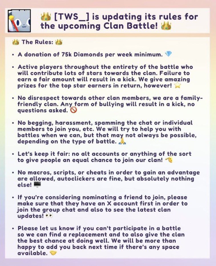 *UPDATED* 
 [TWS_] is looking to add new ~Active~ members!! 
comment below if you are interested in joining!! ☺️
<a href="/adopt_amanda/">AmandaPlayzAdoptMe / AdultGamer Grandma of 8</a> <a href="/CherryAGx/">Cherry</a> <a href="/faridakhalifaaa/">Jack</a> <a href="/slimm__shady_/">💜🫰🏽💜</a> <a href="/Katie24859/">K</a> 
#petsimulator99 #petsim99