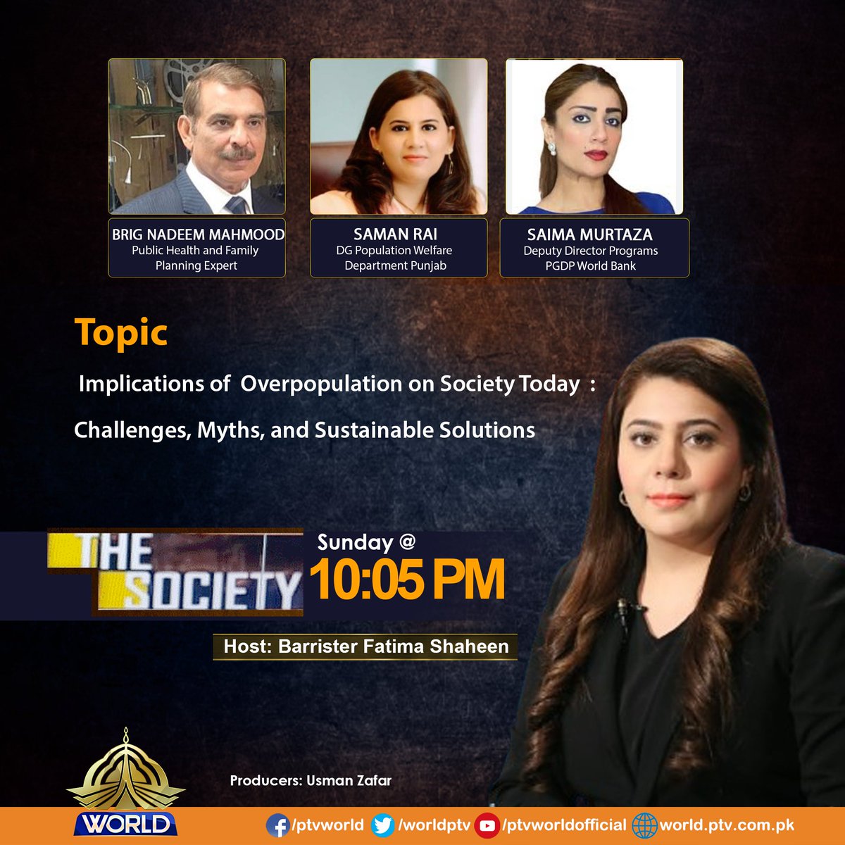 Watch ‘The Society’ Tonight at 10:05 pm PST @ PTV World
<a href="/PWDPunjab/">Population Welfare Department</a>
<a href="/fatimashaheen14/">Fatima Shaheen</a>
<a href="/PunjabGreenDP/">PGDP (SP&IU I EPCCD)</a>