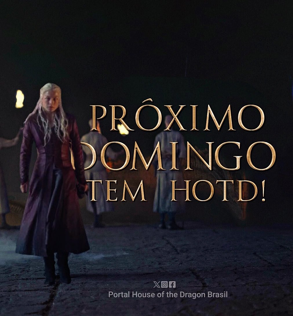 PortalHOTD's tweet image. ⓘ AVISO: apenas 1 SEMANA nos separam da 2ª temporada de House of the Dragon. 🔥🐉
