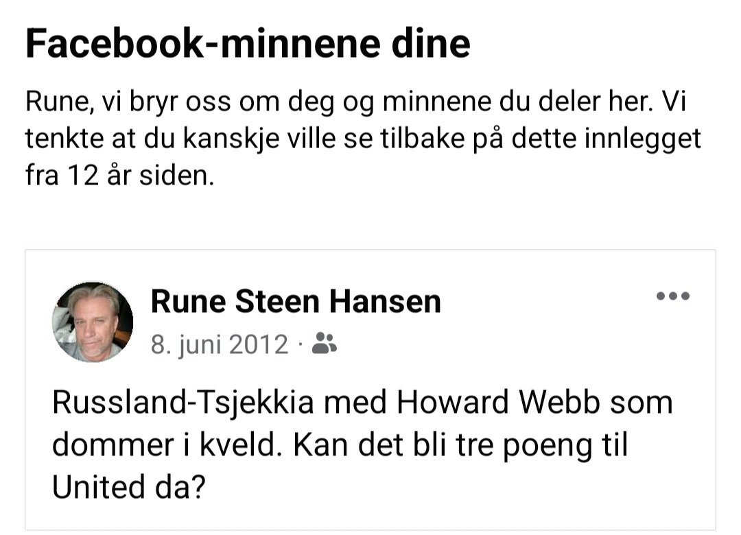 Facebook-minner er som oftest meget kleine. Derfor er det litt rørende å le av sin egen 12 år gamle vits.
