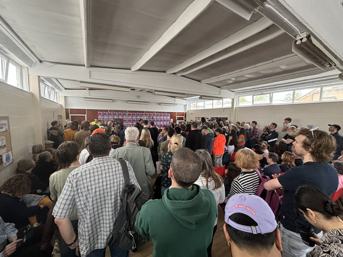 Standing room only at <a href="/faizashaheen/">Faiza Shaheen</a>’s campaign launch. So many people here are joining an election campaign for the first time
