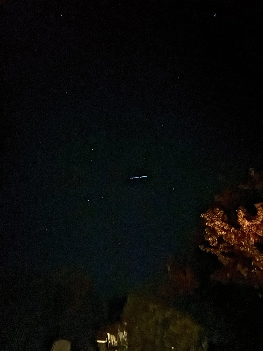 PaulDurdle's tweet photo. Entirely unexpectedly, I was able to cross another thing off my astro bucket list last night.

While outside having a fire out past Holyrood, the skies opened up to reveal the stars in their full glory, and @Starlink crossed the sky not once, but twice above us 🤩 #nlwx #nlastro https://t.co/lPuwz5uRdi