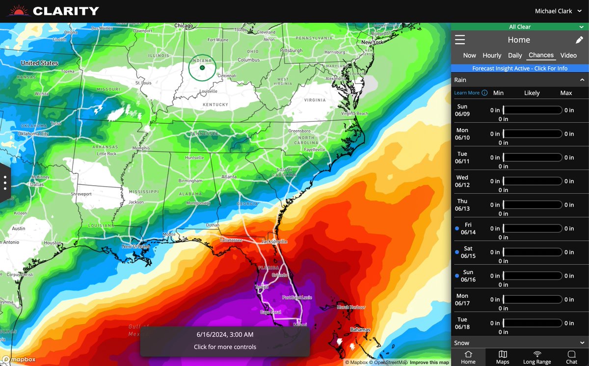 bam_weather's tweet photo. Data is going hot & dry for the eastern ag belt. 

Our chances tab in Clarity show the extremes over the next 10 days, this data would tell me a streak of mid 90s is coming. 

The rainfall data is dry but we have some expert commentary on how that could get wetter.

 #AGwx #corn #soybeans 
https://t.co/R8UWUWtPZm