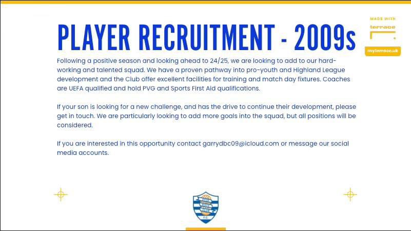 DyceBoys2009's tweet image. As we start to look ahead to season 2024/25, we are looking to add some depth to our squad for when we return to pre-season training in early July. 

All details below and any shares are appreciated. 

#COYD