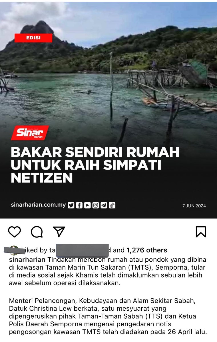Menjawab tuduhan Christina Liew &amp; isu-isu seputar Masyarakat Adat Laut.

Sebagai Menteri Pelancongan, Kebudayaan dan Alam Sekitar Sabah, tuduhan ini menunjukan betapa ceteknya otak seorang menteri. (1/