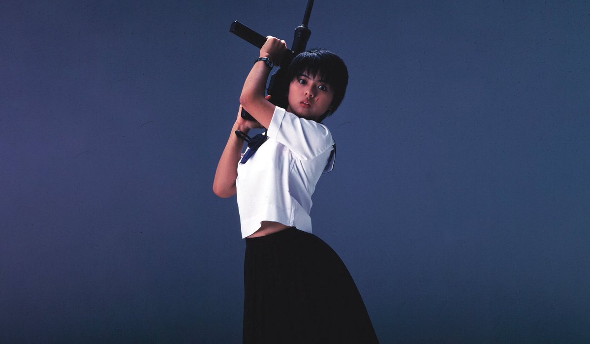 js_film_nyc's tweet photo. 80s idol Hiroko Yakushimaru was #botd 60 years ago. Best known for her breakthrough in Shinji Somai's SAILOR SUIT AND MACHINE GUN (1981), Yakushimaru would embody the epitome of Kadokawa's media-mix strategy which marketed novel, film and soundtracks altogether. https://t.co/Bkd4QnaCJn