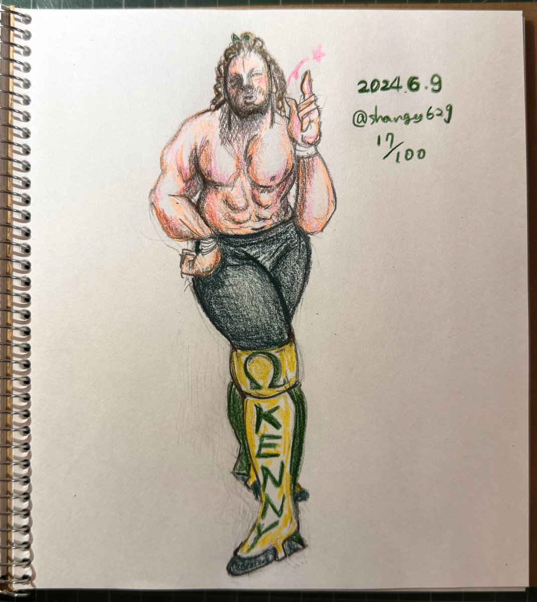 shangy629's tweet photo. 100枚描いたら願いが叶う!!
ケニーが早く良くなりますように🙏
(謎のセクシーポーズ)
17/100
#願掛けケニー100 #KennyOmega #KENNYisGOD https://t.co/HiZaFglod1
