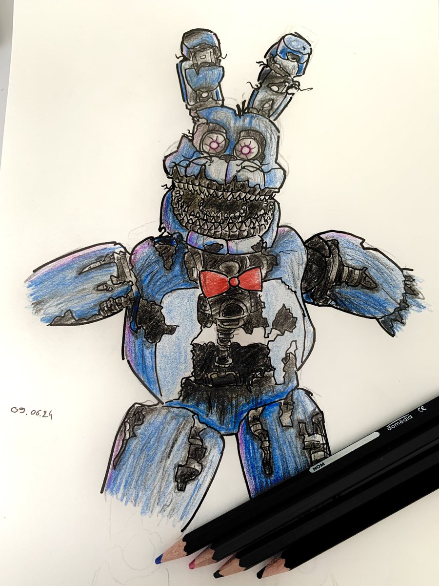 ziagy01's tweet photo. Nightmare Bonnie drawing, pretty proud of this one!
#FNAF #Nightmarebonnie https://t.co/k0MEu6PvGq