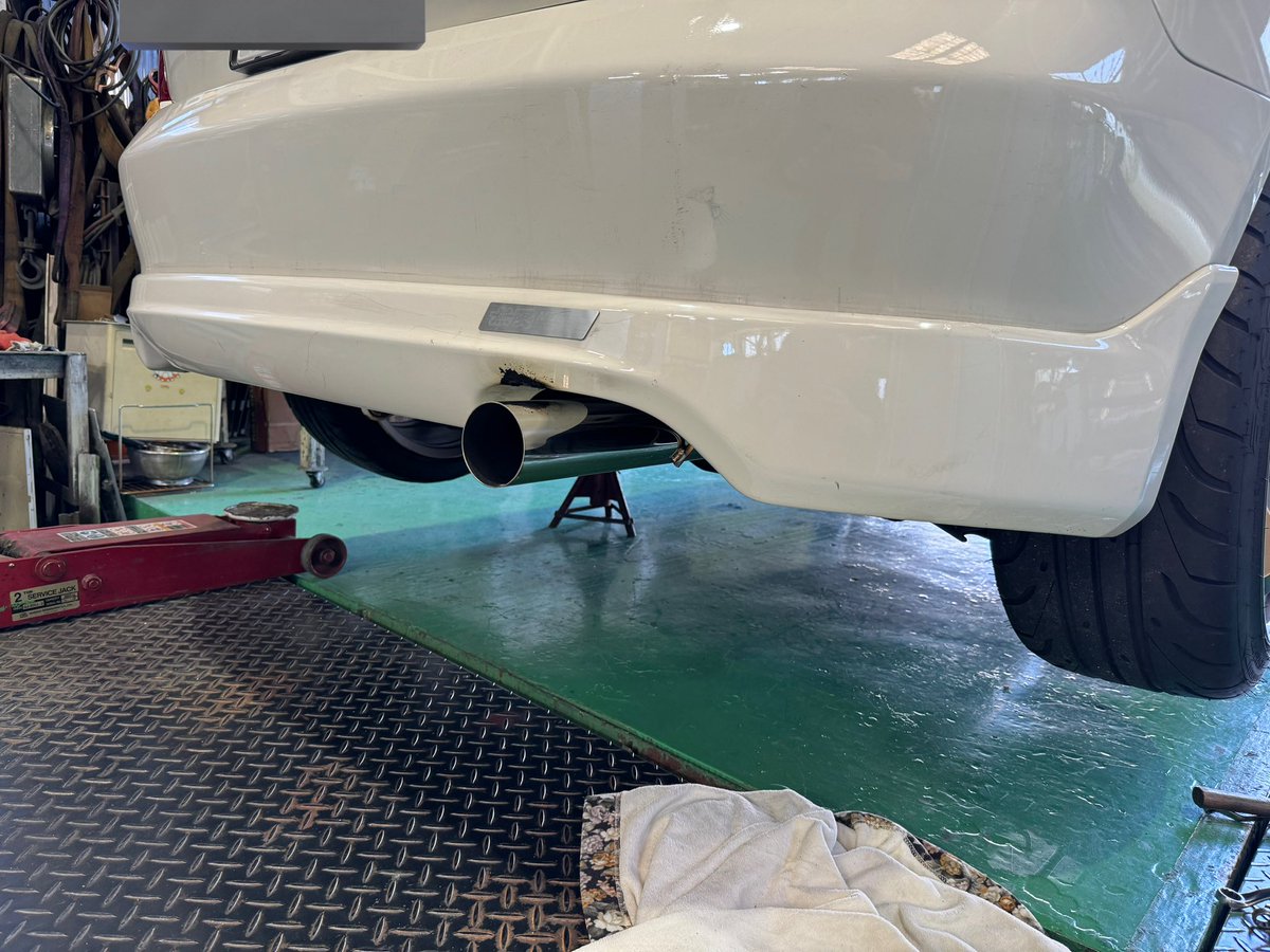 EP3ワンオフマフラー 60パイ→76パイ これでEF9.EG6.EK9.DC2.EP3.FD2