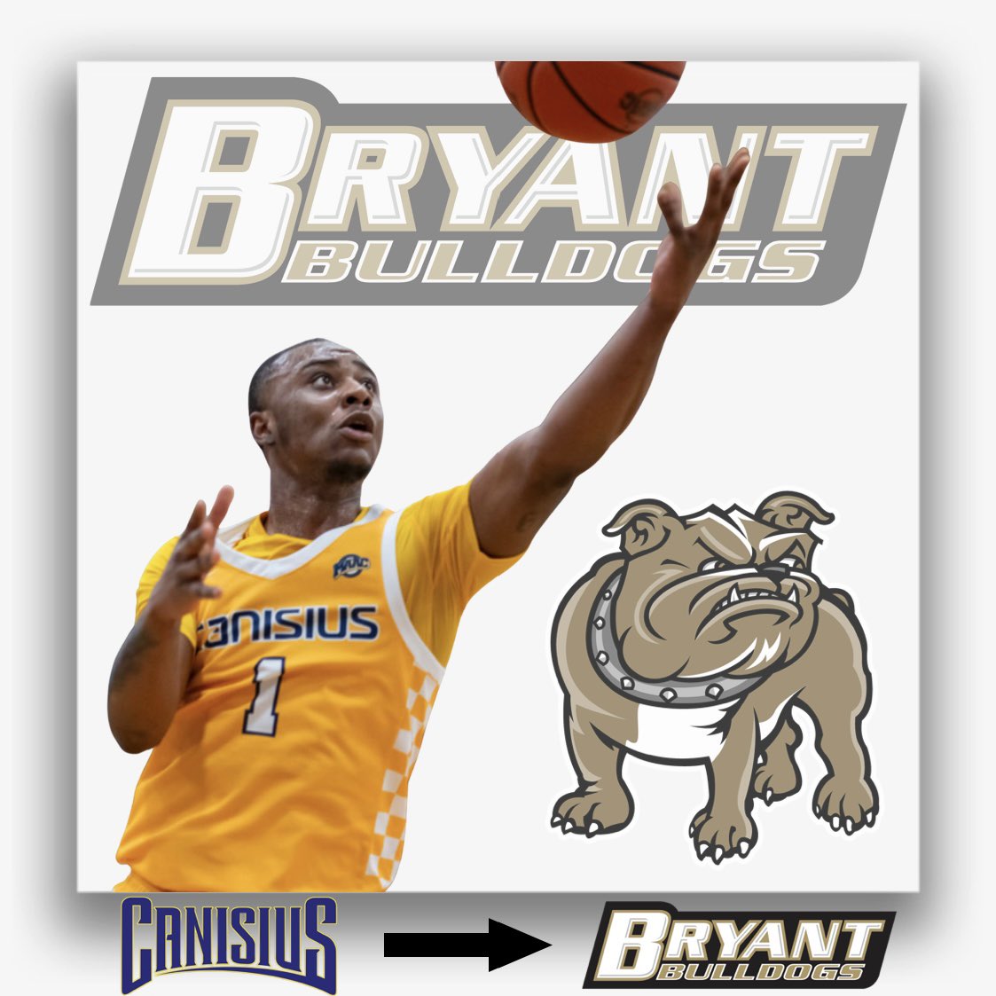 0wenCarlson's tweet photo. LAST NIGHT: Canisius 6’3” SG Devean Williams (@__devean__) has committed to @BryantHoops from the transfer portal. 2 YOE…

2023-24:
7.4 Pts / 2.2 Reb / 1.6 Ast / 1.2 Stl /
40% FG / 31% 3P / 22 Min

Dropped a career-high 20 points in a win over Mount St. Mary’s in March… https://t.co/E7T2lBdxVE