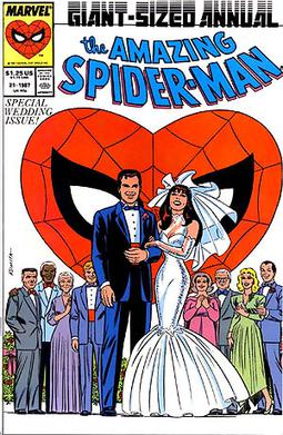 GarladorJones's tweet photo. Fun fact: Spider-Man got married to Mary Jane in several different media so we have several different anniversaries. Today is the 616 Comic's turn. Now you might be thinking "hey, this is great and they should bring that back!" to which I say, "why yes, it is, and they SHOULD!" https://t.co/YcUnHweeDh