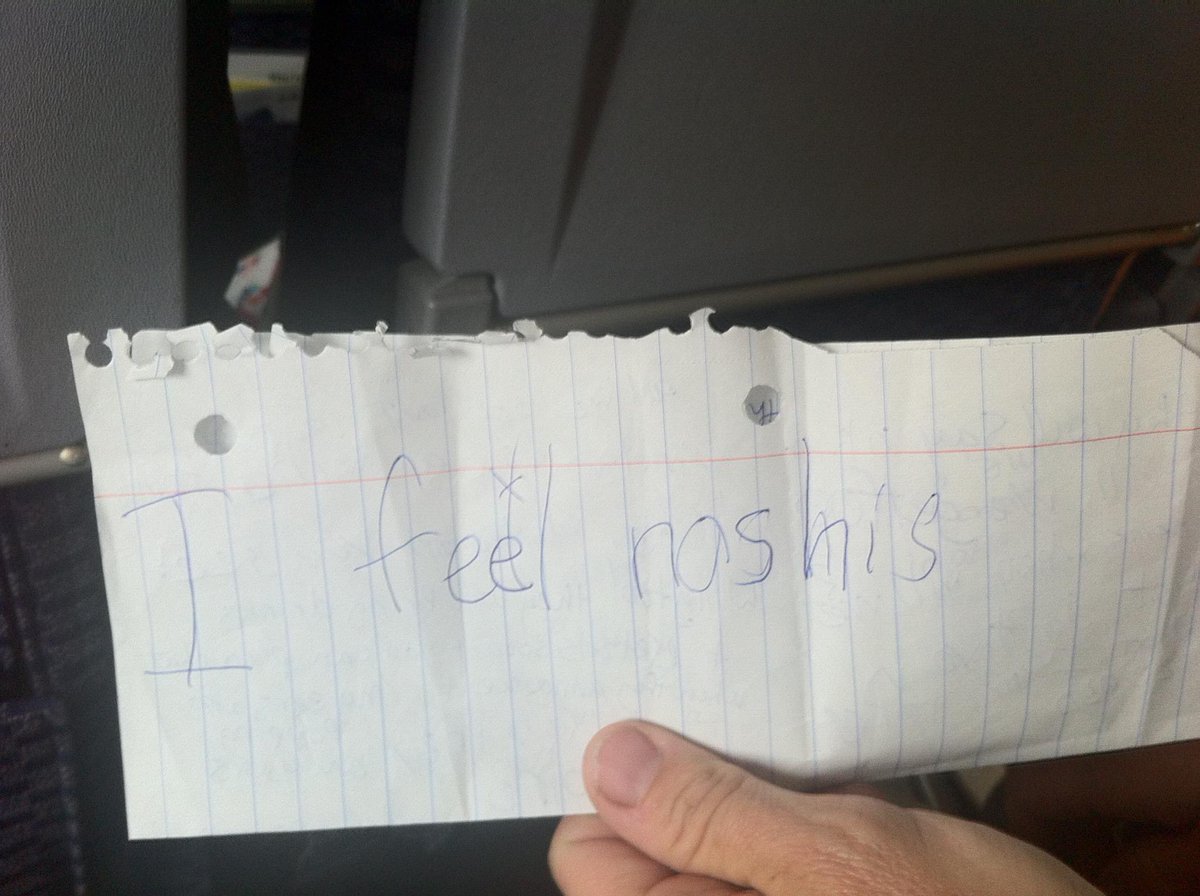 12 years ago today, I was sitting between a mother and child on an international flight when the child asked me to pass his mom this note: