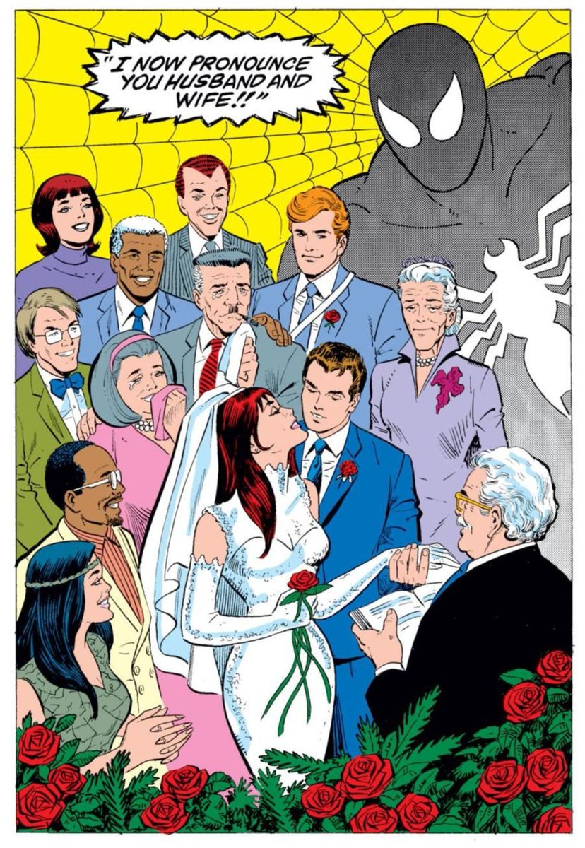 GarladorJones's tweet photo. Fun fact: Spider-Man got married to Mary Jane in several different media so we have several different anniversaries. Today is the 616 Comic's turn. Now you might be thinking "hey, this is great and they should bring that back!" to which I say, "why yes, it is, and they SHOULD!" https://t.co/YcUnHweeDh