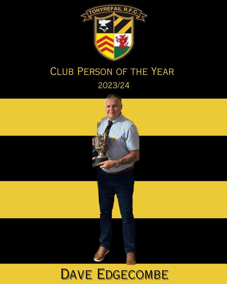 🏆AWARD WINNER 🏆 

This years Club Person of the Year award has gone to <a href="/dai_edge/">Dave</a> 

Deserved recognition for Dai who works tirelessly for our club, committing many hours of his valuable time to us! 

Well Done and Thank You Dai 

🖤🧡