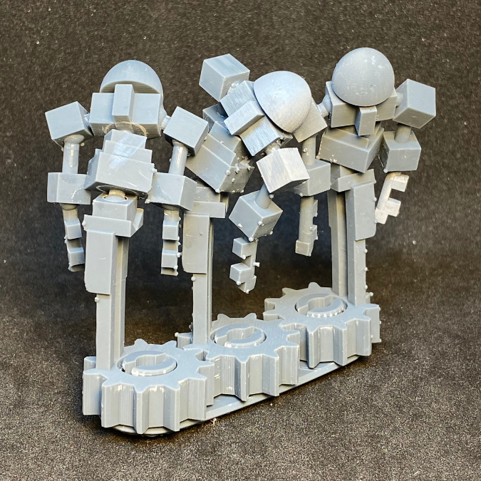 unoksanpt's tweet photo. 「踊る原石たち」
こまかいバリとりは終わっていませんが、コンテスト用の作品ができました。
宝石の国を読みながらつくったせいか、まあまあ心象風景が投影された作品となりました。
なおこの子達は関節がありますが、一発で出力できるところがスゴイポイント。
#sonicmini #SK本舗 https://t.co/HgeEBGAfSc