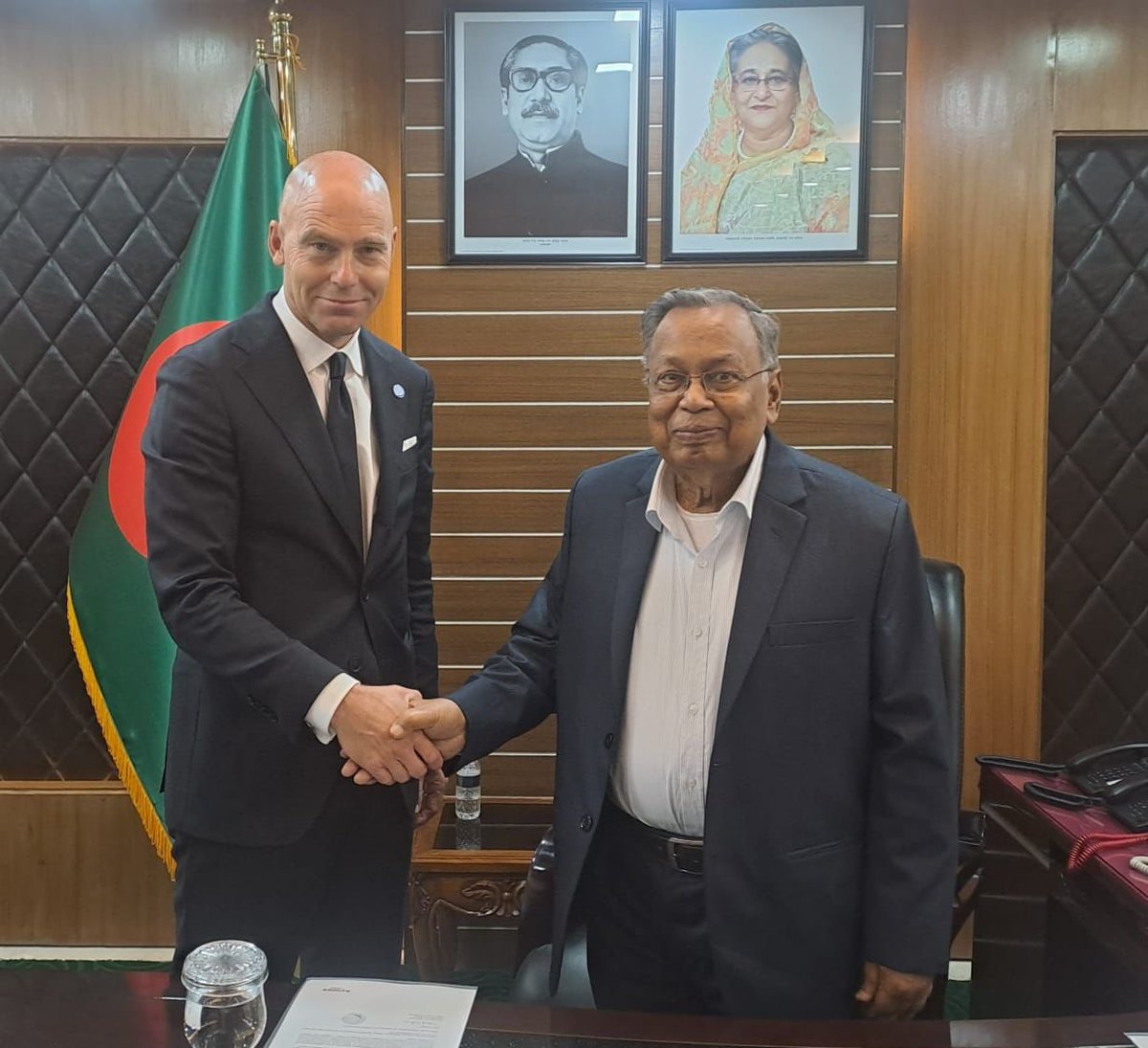 Thank you, Hon. Dr. Abul Hassan, Finance Minister, for your unwavering commitment to strengthening our productive partnership. Together, we are building resilience in the face of global economic challenges exacerbated by climate change.