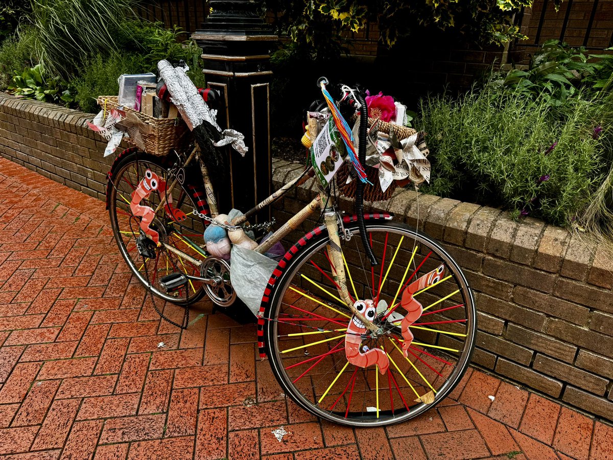 WrexhamPix's tweet photo. Bikes in bloom 

#Wrexham https://t.co/rG6Jn9VMEV