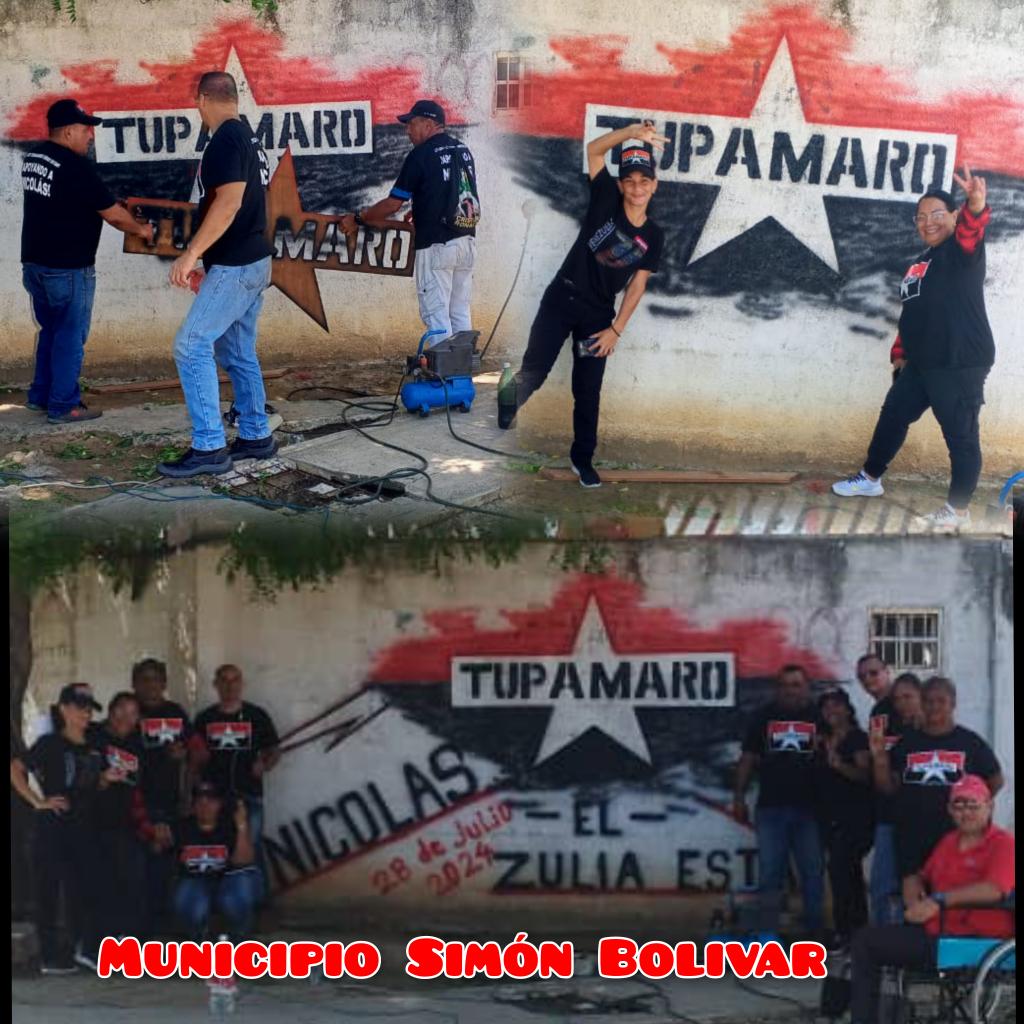 #9Jun  🇻🇪 📢 El Estado <a href="/ZuliaTupamaro/">TUPAMARO Zulia</a> toma las paredes para demostrar que la esperanza está en la calle, en los Municipios, Maracaibo, Simón Bolivar y Lagunillas se realizó la pinta de murales apoyando a <a href="/NicolasMaduro/">Nicolás Maduro</a>
#PintandoVictoria
#1x10VictoriaPerfecta
<a href="/TupamaroMRT_/">Movimiento Revolucionario TUPAMARO Vzla.</a>