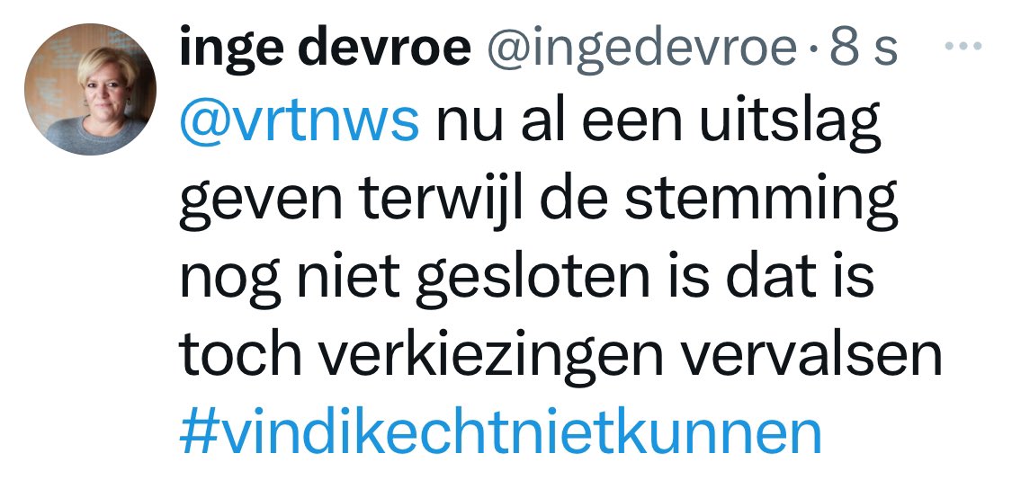 ingedevroe's tweet photo. Wie verwijdert mijn bericht? @vrtnws https://t.co/k2TXZ9C4iO