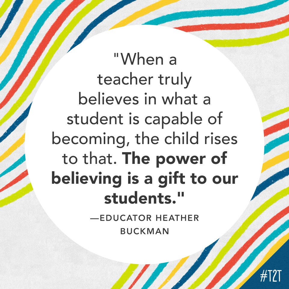 Teacher2Teacher (@teacher2teacher) on Twitter photo Your belief in your Ss is transformative, reminds educator <a href="/hmbuckman/">Heather Buckman</a>. #ChampForKids Your belief in your Ss is transformative, reminds educator <a href="/hmbuckman/">Heather Buckman</a>. #ChampForKids