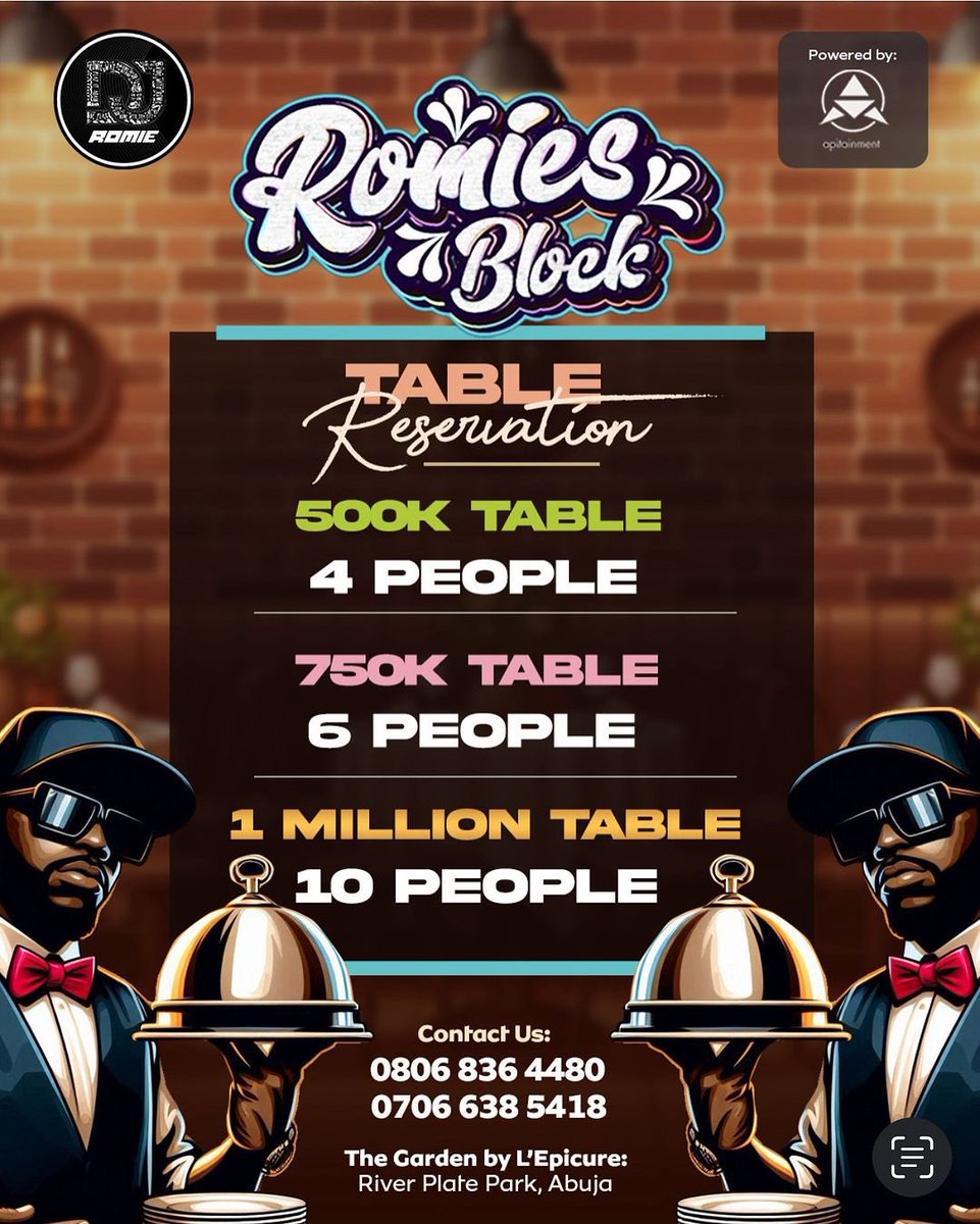 𝗔𝗕𝗨𝗝𝗔 - now we can’t wait for Mondays to reach cause we can’t wait to be #romiesblock

Great Energy! Beautiful people - we love <a href="/djromiesam/">DJROMIESAM</a> for this vibe 

Pure Vibes!!

Come catch the groove and vibes with us every Monday

Venue: The Garden by L’Epicure: River Plate Park,