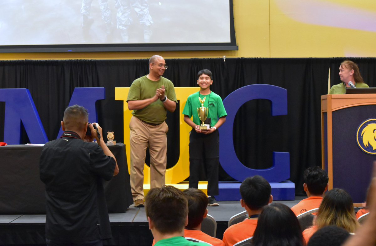 Coach_AJRivas's tweet photo. A great JROTC summer camp this year. Camp included rockwall climbing, drown-proofing, STEM lessons, leadership training, D&amp;C, and more. Proud of my boys holding and performing the role of 1SG very well. The HoneyBadger received the Cadet of the Cycle award. https://t.co/C1qGJZPW3Q