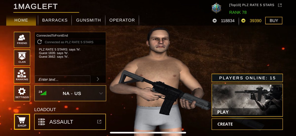 1MagLeft is rolling this morning! 15 players online, great matches and tons of XP. The bodycam update has been phenomenal!  #ios #android #fps #mobilegame #bodycam #cod #callofduty #codm #codmobile #warzonemobile #googleplay