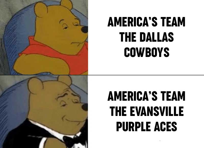Evansville Purple Aces Baseball (@ueathleticsbase) on Twitter photo Hey <a href="/dallascowboys/">Dallas Cowboys</a>, mind if we borrow "America's Team" for the summer?
โพ๏ธ #ForTheAces x #GUAC ๐ฅ Hey <a href="/dallascowboys/">Dallas Cowboys</a>, mind if we borrow "America's Team" for the summer?
โพ๏ธ #ForTheAces x #GUAC ๐ฅ