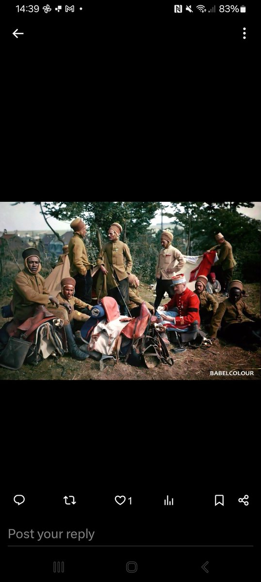 afh68's tweet photo. @EsheruKwaku @StuartHumphryes  this photo speaks 1000 words about WW1 and against the narrative that it and WW2  was a western white mans war https://t.co/0ttk06iIPf