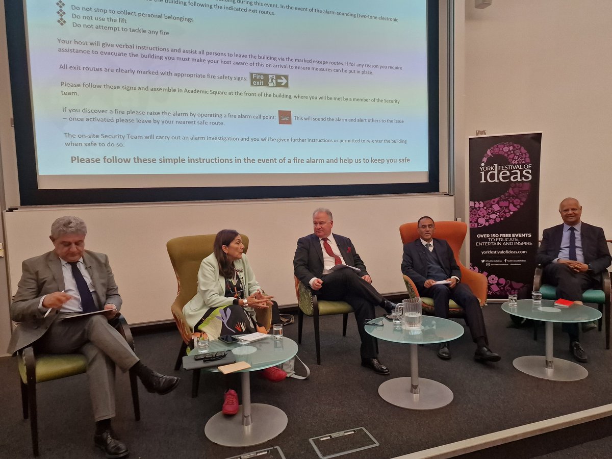 our second brilliant panel <a href="/sultanbarakat/">Sultan Barakat</a> <a href="/MoeCassimjee/">Mohamed Cassimjee</a> <a href="/AKaminara/">Androulla Kaminara</a> 
Rahul Roy Chaudhory <a href="/IISS_org/">IISS News</a> <a href="/YorkFestofIdeas/">York Festival of Ideas</a> exploring the emergence of the Global south- itself a contentious label chaired by <a href="/matt_matravers/">Matt Matravers</a> and huge thanks to JB Morrell Trust for their sponsorship